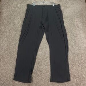 UB Tech Men Classic Fit Gray Pants 38x32 Hiking Expandable Waist Union Bay Nylon